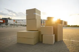 parcel boxes stack on street city waiting for hous 2024 12 02 20 39 55 utc